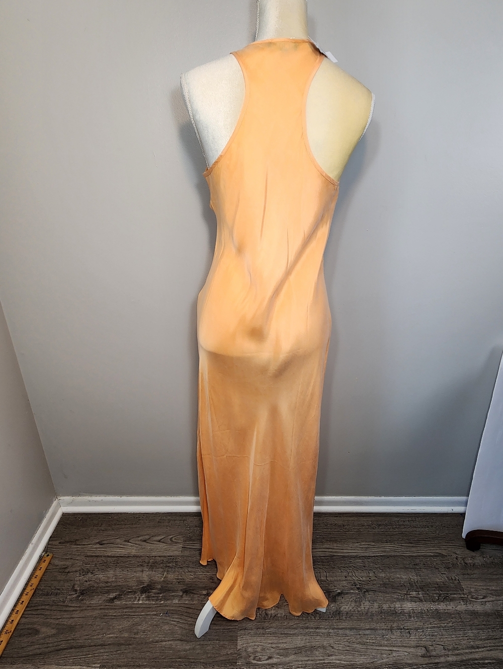 J.Crew Peach Slip Dress Sz 8 NWT Maxi 90s Minimalist Quiet Luxury Racerback - Picture 4 of 15